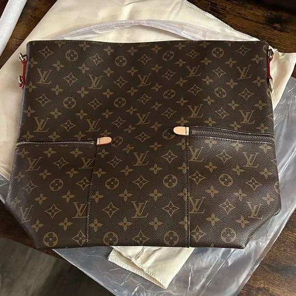 Brown Monogram Canvas Hobo Bag - Picture 5 of 7